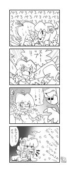 4koma agumon comic digimon heart highres japanese_text palmon personification piyomon sex translation_request