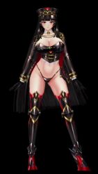 1girl 3d action_taimanin alternate_costume alternate_hair_color animated ass breasts cleavage curvy full_body grin hat highleg highleg_panties highres koukawa_asuka large_breasts lilith-soft long_hair looking_at_viewer official_alternate_costume panties revealing_clothes screencap shiny_skin simple_background smile solo sound tagme taimanin_(series) talking thong underwear very_long_hair video wide_hips