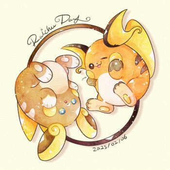 Rule 34 | :o, :p, alolan form, alolan raichu, animal focus, blue eyes, bow, bright pupils, brown fur, commentary, dated, full body, gen 1 pokemon, gen 7 pokemon, highres, looking at viewer, miketoevecan, nintendo, no humans, one eye closed, open mouth, orange fur, pawpads, pokemon, pokemon (creature), pokemon focus, raichu, regional and normal, simple background, symbol-only commentary, tongue, tongue out, white fur, white pupils, yellow bow, yellow fur