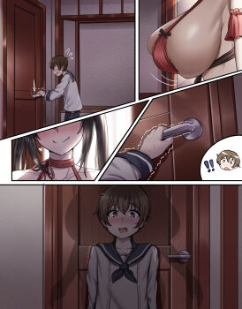 1boy 1girl age_difference breasts huge_breasts large_breasts long_hair sakurama_(sss_sakurama) sex sex_from_behind shota