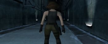 1girl 3d animated animated_gif ass ass_focus cutscene meryl_silverburgh metal_gear_(series) metal_gear_solid pov solo spanking spanking_self video_game_screencap