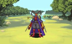 Rule 34 | 1boy, animated, arthropod boy, attack, banchostingmon, banchou, delinquent, digimon, digimon (creature), drill, exoskeleton, male focus, outdoors, pixel art, shadow, solo, video