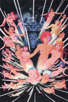 1980s_(style) 6+boys 6+girls ashura_novak baby bad_end bes_jordan breasts cosmo_yuki couple death deck_afta densetsu_kyojin_ideon doba_ajiba everyone father_and_daughter flying ghost gije_zaral hatari_naburu hetero hug ideon joliver_ira karala_ajiba kasha_imhof kitty_kitten loli lotta_banda lou_piper mecha messiah_(ideon) moera_fatima mother_and_son multiple_boys multiple_girls nipples nude oldschool rapoh_famu retro_artstyle robot sheryl_formosa shota siblings sisters space spirit spoilers star_(symbol)