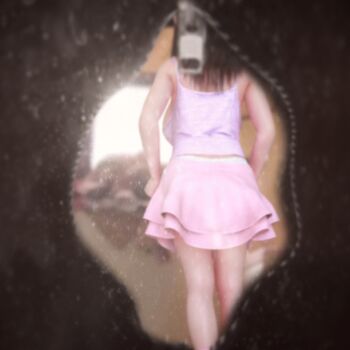 1girl 3d animated animated_gif backboob bag bedroom black_hair breasts dresser duffel_bag female_focus from_behind japanese_(nationality) libidorce long_hair panties pink_skirt pov recording skirt solo_focus stalking standing tagme underwear undressing voyeur_pov voyeurism white_panties zipper