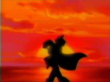 Rule 34 | 1990s (style), 1boy, 1girl, agnes tachyon (tach-nology) (umamusume), agnes tachyon (umamusume), ahoge, animal ears, carrying, carrying person, faux retro artstyle, highres, horse ears, horse girl, horse tail, huge ahoge, lab coat, long hair, lueduar, lumine (mega man), mega man (series), mega man x (series), ocean, piggyback, retro artstyle, shadow, sleeves past wrists, sunset, tail, umamusume, very long hair, vhs artifacts