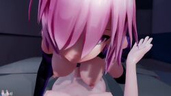1futa 1girl 3d afktl animated black_gloves bouncing_breasts breasts cum cum_in_mouth ejaculation elbow_gloves fate_(series) fellatio female_pov finger_in_another's_mouth fujimaru_ritsuka_(female) futa_with_female futanari futanari_pov gloves hand_on_another's_head handjob hands_on_own_hips head_grab interior irrumatio light_purple_hair lying mash_kyrielight medium_breasts mikumikudance_(medium) nipples on_back on_bed open_mouth oral penis penis_grab pov puffy_areolae purple_eyes saliva sound teeth thighs tongue tongue_out uncensored video