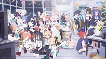 6+girls akane_(blue_archive) ako_(blue_archive) angel_wings animal_costume animal_ears aris_(blue_archive) asuna_(blue_archive) ayane_(blue_archive) azusa_(blue_archive) blue_archive breasts cat_ears cellphone chair christmas christmas_tree cleaning_&amp;_clearing_(blue_archive) cleavage computer controller couch cushion dark-skinned_female dark_skin elf feathered_wings flat_screen_tv foreclosure_task_force_(blue_archive) fuuka_(blue_archive) game_controller game_development_department_(blue_archive) gas_mask halo hanako_(blue_archive) hare_(blue_archive) hifumi_(blue_archive) highres hina_(blue_archive) holding holding_controller holding_game_controller holding_phone hoshino_(blue_archive) iori_(blue_archive) junko_(blue_archive) kotama_(blue_archive) laptop laughing looking_at_viewer maki_(blue_archive) mask midori_(blue_archive) mika_(blue_archive) momoi_(blue_archive) multiple_girls nagisa_(blue_archive) neru_(blue_archive) night no_jacket nonomi_(blue_archive) official_alternate_costume official_art on_chair on_couch on_floor party peroro_(blue_archive) phone playing_games pointy_ears prefect_team_(blue_archive) problem_solver_68_(blue_archive) rin_(blue_archive) serika_(blue_archive) shiroko_(blue_archive) siblings sisters sitting sky sleepy smartphone sora_(blue_archive) sumire_(blue_archive) television third-party_source tsurugi_(blue_archive) unconscious veritas_(blue_archive) wakamo_(blue_archive) wings wolf_ears yuuka_(blue_archive) yuzu_(blue_archive)