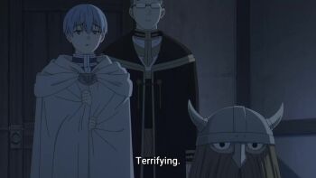 animated bed crying eisen_(sousou_no_frieren) elf frieren heiter himmel_(sousou_no_frieren) long_hair pillow pointy_ears short_hair sousou_no_frieren stark_(sousou_no_frieren) table tagme twintails video