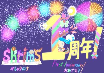 .live 6+girls black_hair blue_hair brown_hair grey_hair hanakoto_igusa highres indie_virtual_youtuber irodori_mayoi island_fox_(kemono_friends) kemono_friends kemono_friends_v_project long_hair mizugame_mia multicolored_hair multiple_girls orange_hair pink_hair re:act rurun_rururica sakurazuki_kanon shrims virtual_youtuber