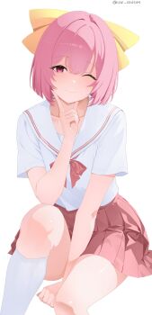 highres kami_nomi_zo_shiru_sekai nakagawa_kanon nanashi_ishi pink_hair school_uniform