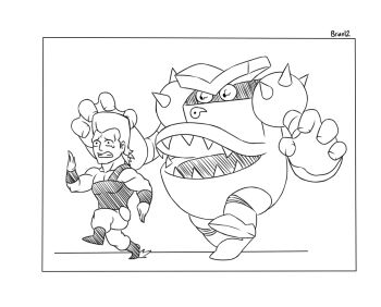 1boy animated animated_gif brian_libunao captain_underpants chasing crossover greyscale highres jean_pierre_polnareff jojo_no_kimyou_na_bouken monochrome toilet turbo_toilet_2000