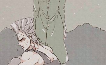 2boys animated animated_gif bad_id bad_pixiv_id flattop flower gakuran jean_pierre_polnareff jojo_no_kimyou_na_bouken kakyoin_noriaki md5_mismatch multiple_boys nagaya nagaya_(dostapyo) school_uniform stardust_crusaders ugoira