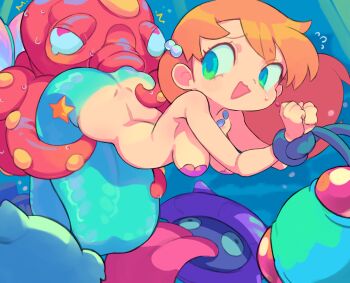 1girl bikini bound bound_arms commentary commission commissioner_upload dewgong gen_1_pokemon gen_2_pokemon heart heart-shaped_pupils highres jewelry long_hair looking_back mermaid mermaid_costume mermaid_misty_(pokemon) misty_(pokemon) monster_girl monsterification necklace nintendo octillery open_mouth pokemon pokemon_(anime) pokemon_(classic_anime) red_hair shell shell_bikini shellder star_(symbol) starmilk sweat swimsuit symbol-shaped_pupils tentacles tentacool tongue tongue_out underwater