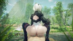 1boy 1girl 2b_(nier:automata) 3d 69 absurdres animated anus ass ass_focus black_thighhighs blindfold boots bouncing_ass breasts close-up clothing_aside cum cum_in_pussy ejaculation erection feather-trimmed_sleeves feather_trim fellatio girl_on_top gloves handjob high_heel_boots high_heels highres huge_ass jiggle leotard leotard_aside licking licking_penis medium_breasts nier:automata nier_(series) nipples nodusfm oral outdoors penis pixiewillow pov pov_crotch pumping pussy reverse_cowgirl_position sex sex_from_behind sound square_enix straddling tagme thighhighs vaginal video view_between_legs white_hair