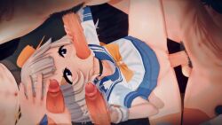 1girl 2024 3d 5boys age_difference animated blonde_hair blue_eyes erection fellatio group_sex handjob highres indie_virtual_youtuber koikatsu_(medium) loli marimari_(vtuber) multiple_boys older_male_and_younger_female oral penis sailor_fuku sex size_difference tagme video virtual_youtuber wataamage