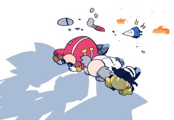 3boys bald black_hair crash_bandicoot crash_bandicoot_(series) crossover dogeza dr._eggman dr._wily_(mega_man) duplicate fire goggles goggles_on_head grey_hair highres jacket lab_coat male_focus mega_man_(character) mega_man_(classic) mega_man_(series) multiple_boys multiple_crossover neo_cortex rariatto_(ganguri) red_jacket shadow sonic_(series) sonic_the_hedgehog trait_connection