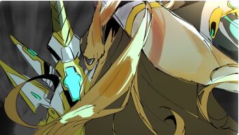 Rule 34 | 1girl, 4me3ba niku, blonde hair, grey background, holding, holding sword, holding weapon, long hair, mythra (xenoblade), solo, sword, thumbnail collage, weapon, xenoblade chronicles (series), xenoblade chronicles 2