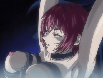 00s 1girl 2002 animated animated_gif bible_black bible_black_gaiden blush breasts closed_eyes demon demon_boy groping groping_breast implied_rape implied_sex large_breasts long_hair molestation nipples red_hair sweat tagme takashiro_hiroko tentacles