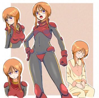 1girl artist_request blonde_hair crotch_plate gundam gundam_zz navel puru_two simple_background tagme