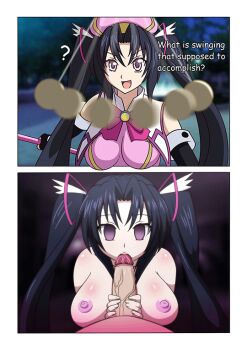 1boy 1girl animated animated_gif before_and_after black_hair breasts fantasyblade fellatio hat hetero high_school_dxd hypnosis large_breasts mind_control nipples oral pendulum penis penis_grab pink_eyes saliva serafall_leviathan twintails uncensored