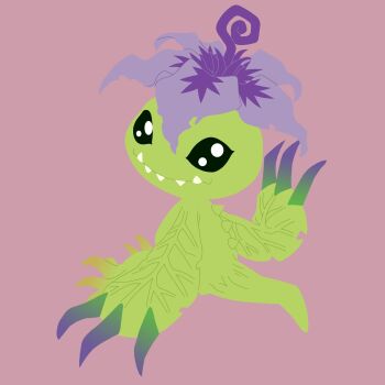 Rule 34 | alraumon, digimon, digimon (creature), flower, highres, monster girl, petals, plant girl, sharp teeth, solo, teeth