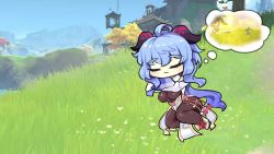 1boy 3girls aether_(genshin_impact) animated breast_sucking breasts cowbell closed_eyes ganyu_(genshin_impact) genshin_impact gimnang horns jiangshi lactation multiple_girls paimon_(genshin_impact) qiqi_(genshin_impact) sideboob sleeping sound video video