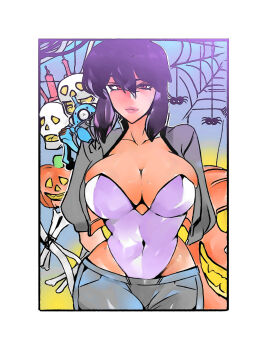 1girl breasts ghost_in_the_shell ghost_in_the_shell:_stand_alone_complex halloween highres kusanagi_motoko large_breasts solo