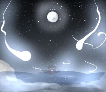 bad_id bad_pixiv_id black_sky boat fog full_moon ghost glowing hitodama image_sample jandare len'en light_particles moon night no_humans ocean outdoors pixiv_sample scenery sky star_(sky) starry_sky watercraft