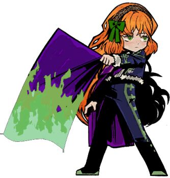 Rule 34 | flag, freckles, gamergate, green eyes, hair ribbon, matador, orange hair, ribbon, vivian james