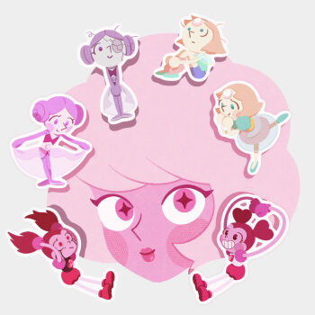 Rule 34 | 4girls, 80s pearl, absurdres, ballerina, ballet, ballet slippers, before and after, chibi, chibi inset, colored skin, cracked skin, double bun, dress, elasticity, extendable limbs, forehead jewel, full body, gem, gem (steven universe), hair bun, highres, homeworld gem uniform, leg warmers, multiple girls, official alternate costume, pantyhose, pearl (original form) (steven universe), pearl (species) (steven universe), pearl (steven universe), pink diamond (steven universe), pink hair, pink pearl (steven universe), pink skin, pointy nose, short hair, simple background, skirt, smile, spinel (steven universe), steven universe, steven universe: future, steven universe: the movie, steven universe future, stomach jewel, tutu, user jtkx4235