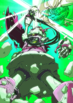 10s crossover cure_happy cure_peace getter_robo happy_robo head_wings kise_yayoi mecha mechanization pink_hair precure robot shin_getter_robo_vs_neo_getter_robo smile_precure! tiara tomoe_musashi twintails wings