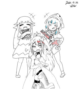 Rule 34 | azur lane, coke3818, crossover, deutschland (azur lane), gawr gura, highres, hololive, hololive english, liar princess, multiple crossover, shark, usotsuki hime to moumoku ouji, virtual youtuber