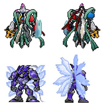 armor chaosdukemon chaosmon digimon digimon_(creature) dukemon_chaos_mode otrojorch sprite_art white_background wings yellow_eyes