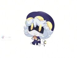 :3 animated apron beanie_hat biscuit chibi cookie eating food glitch_productions hat murder_drones n_(murder_drones) no_humans oven_mitts sound tagme tail tiktok uzi_(murder_drones) video white_hair yellow_eyes