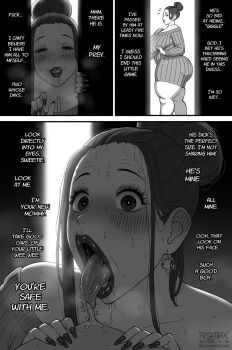 1boy 1girl age_difference breasts catherine_(fellatrix) fellatio fellatrix highres huge_breasts onee-shota oral original shota small_penis