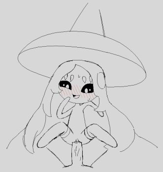 Rule 34 | 1boy, 1girl, animated, animated gif, black sclera, blush, colored sclera, colored skin, flat chest, full body, gen 8 pokemon, grey background, hand on own face, hat, hatterene, hetero, long hair, looping animation, missionary, monochrome, nintendo, nude, open mouth, penis, pokemon, pokemon (creature), pokephilia, pov, pov crotch, pussy, sex, simple background, solo focus, sweat, thighhighs, tosx, trembling, vaginal, veins, veiny penis, very long hair, white eyes, witch hat