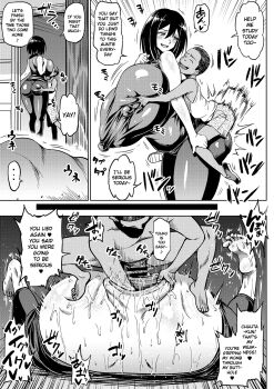 1boy 1girl ass breasts dark-skinned_male dark_skin english_text fisting gaping gaping_anus grabbing_another's_breast groping henriiku_(ahemaru) highres huge_ass huge_breasts humping mature_female nipples shota shotadom translated