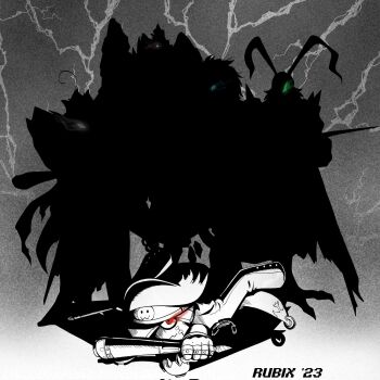 Rule 34 | ban-tyo, banchogolemon, bancholeomon, bancholilimon, banchomamemon, banchostingmon, banchou, baseball bat, delinquent, digimon, digimon (creature), hat, highres, lightning, red eyes, shadow