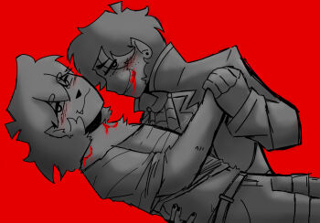 Rule 34 | #oc, #originalcharacter, #werewolf, blood, commentary, english commentary, highres, non-web source, original, vampire