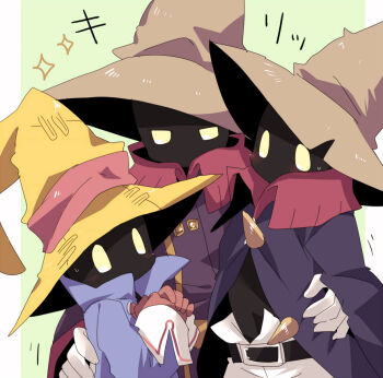 black_mage_(final_fantasy) final_fantasy final_fantasy_ix hat hug non-web_source vivi_ornitier wizard