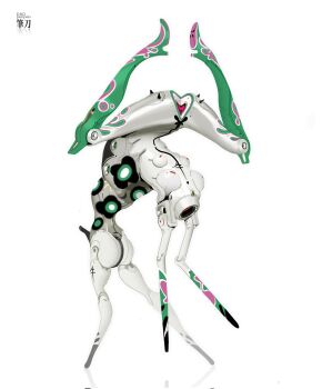 1other abstract artist_name commentary daopenpen english_commentary full_body high_heels highres machine no_humans non-humanoid_robot original reflection robot science_fiction simple_background what white_background