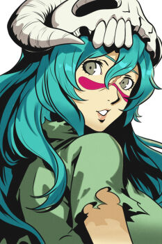 1girl bleach breasts espada green_hair large_breasts long_hair nelliel_tu_odelschwanck solo