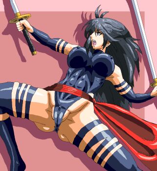 1girl breasts large_breasts long_hair marvel psylocke x-men