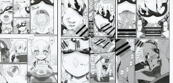 1boy 1girl age_difference blonde_hair clownpiece cum cum_in_mouth eating loli old old_man tagme touhou