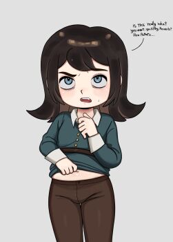 1boy abaddon_(haunted_hotel) abaddon_(human)_(haunted_hotel) absurdres bags_under_eyes belly blue_eyes blush brown_hair haunted_hotel highres long_hair non-web_source pale_skin shota