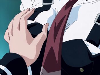 00s 2002 2girls animated animated_gif bible_black bible_black_gaiden breasts classroom groping groping_breast kitami_reika kozono_nami large_breasts multiple_girls necktie school school_uniform shirt suspenders tagme white_shirt yuri