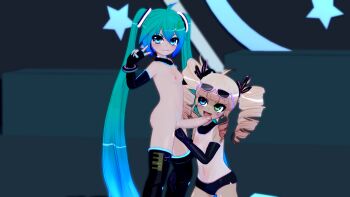 00s 1futa 1girl 3d boots breasts closed_mouth drill_hair fingering fingerless_gloves futa_with_female futanari glasses gloves gs-mantis hair_ornament hatsune_miku heart heterochromia highres kneeling licking loli long_hair navel nipples original patoot penis small_breasts smile spring_onion standing twin_drills twintails uncensored v very_long_hair vocaloid