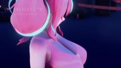 1girl 3d animated artist_request ass ass_focus ass_shake azur_lane bouncing_breasts breasts bremerton_(azur_lane) curvy dancing female_focus gradient_background hair_ornament huge_ass huge_breasts jiggle jumping looking_at_viewer mikumikudance_(medium) multicolored_hair navel_piercing nipples piercing revealing_clothes shiny_skin sound sports_bikini thong twintails two-tone_hair video wide_hips