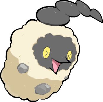 &gt;_&lt; burmy burmy_(sandy) closed_eyes commentary_request full_body gen_4_pokemon kawaanago lowres nintendo no_humans open_mouth pokemon pokemon_(creature) pokemon_focus rock smile solo transparent_background