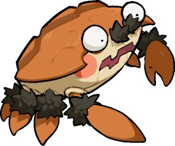 animal_focus commentary_request crab full_body kawaanago klawf lowres nintendo no_humans open_mouth pokemon pokemon_(creature) pokemon_focus solo transparent_background